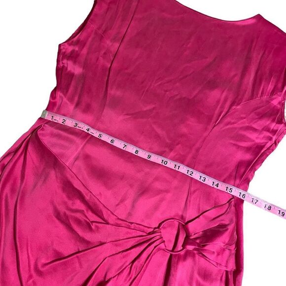 Pink Brushed Silk wrap effect sleeveless dress - Mary Jo Bruno Size 8 - Picture 8 of 15